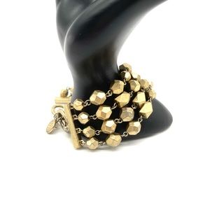 Dana Buchman Gold Tone Beads toggle Bracelet